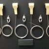 Brass Picture Rail Hooks with Push Button Hooks (hangers) Bundle pack of 5