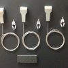 Stainless Steel Picture Rail Hooks with Push Button Hooks (hangers) Bundle pack of 5