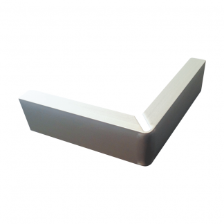 The Gallery Lighting System - Anodise Silver External Corner Cover - Front